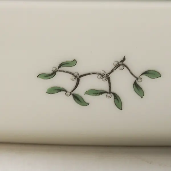 Spode Christmas Tree Pattern Ceramic Green/White Rectangle Casserole Dish