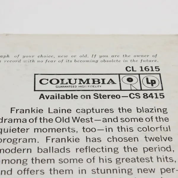 Frankie Laine Hell Bent For Leather 12" Vinyl Record