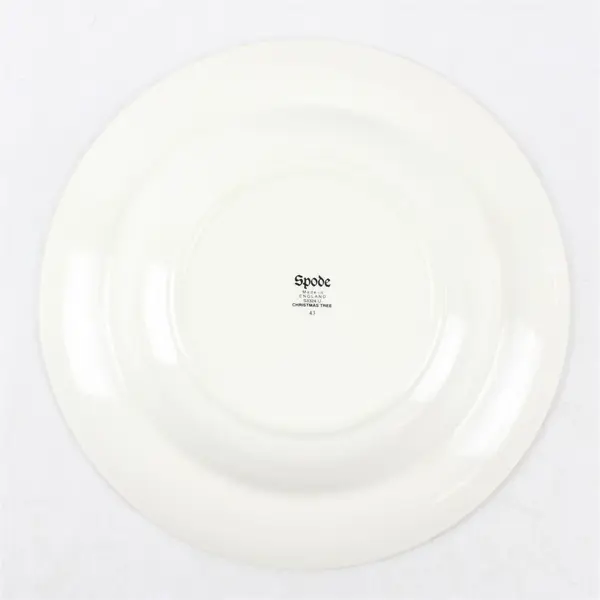 Lot Of 2 Spode Christmas Tree Pattern Large Rim Soup Bowls 9.25" Diameter