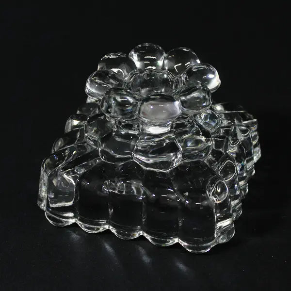  Heisey Glass Crystolite Hurricane Block Candle Holder