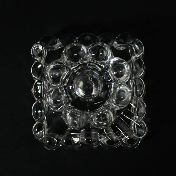  Heisey Glass Crystolite Hurricane Block Candle Holder
