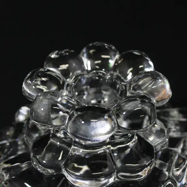  Heisey Glass Crystolite Hurricane Block Candle Holder