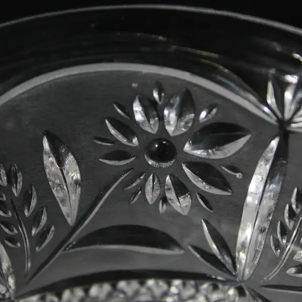 Lausitzer Lead Crystal Frosted Glass Bowl Margret Pattern 5 in.