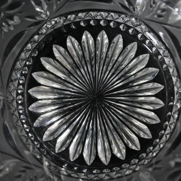 Lausitzer Lead Crystal Frosted Glass Bowl Margret Pattern 5 in.