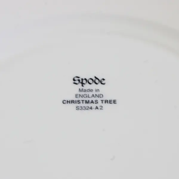 Lot Of 5 Spode Christmas Tree Pattern Ceramic Salad Plates 7.75" Diameter