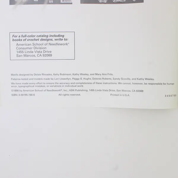 101 Motifs for Thread Crochet (American School of Needlework #1231) 1996