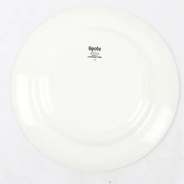 Lot Of 2 Spode Christmas Tree Pattern Ceramic Salad Plates 7.75" Diameter