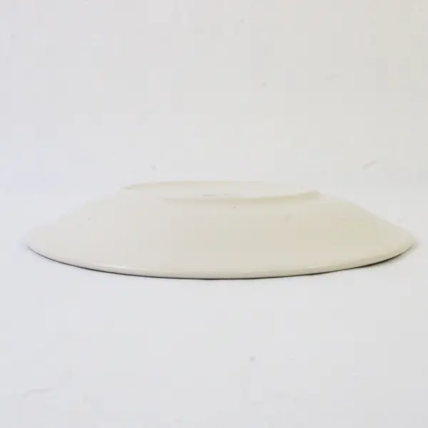 Set of 8 Gibson Everyday Saucers White Cobalt Blue Band