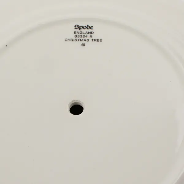 Spode Christmas Tree Pattern Ceramic Salad Plate Serving Tray 7.75" Diameter