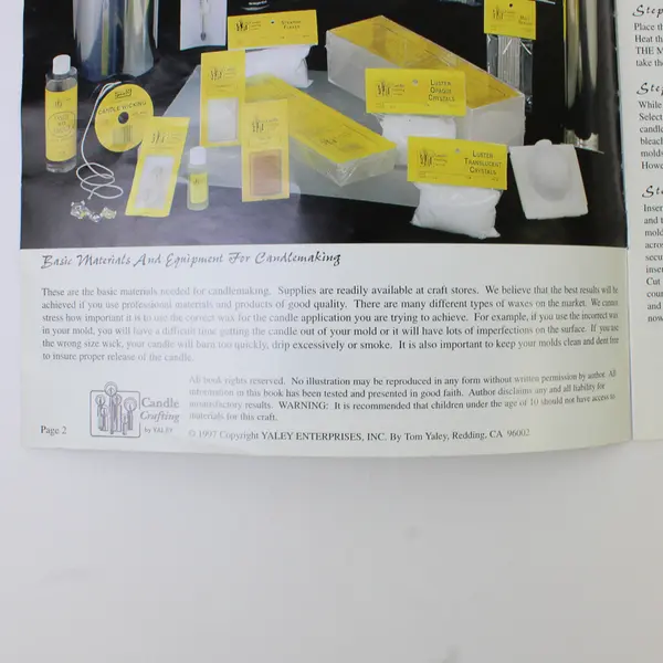 Vintage Candle Crafting for Beginners Booklet #110610, 1997 