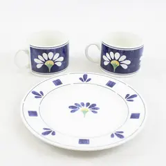 Lot of 3 Oneida Spring Daisy Salad Plate & 2 Coffee Mugs