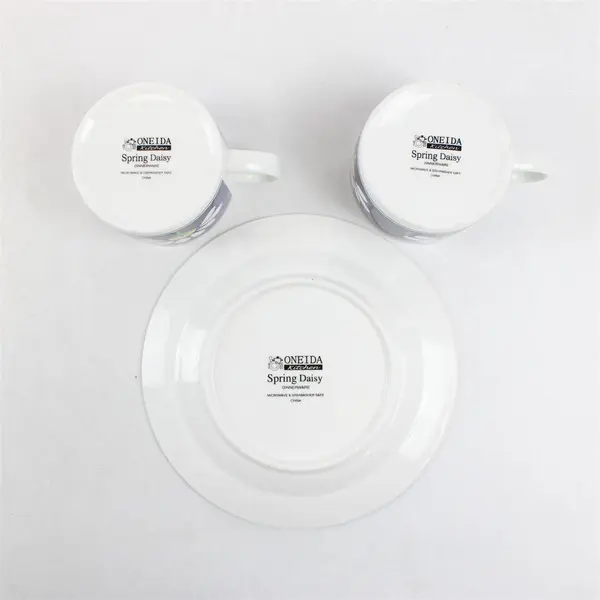Lot of 3 Oneida Spring Daisy Salad Plate & 2 Coffee Mugs