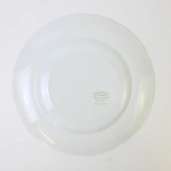 Royal Staffordshire Ceramic Plate 1966 Calendar, Red & White, 9" Round 