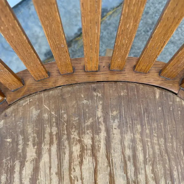 Antique Marble and Shattuck Chair Co Wood Bankers Chair - Freight / Local Pickup