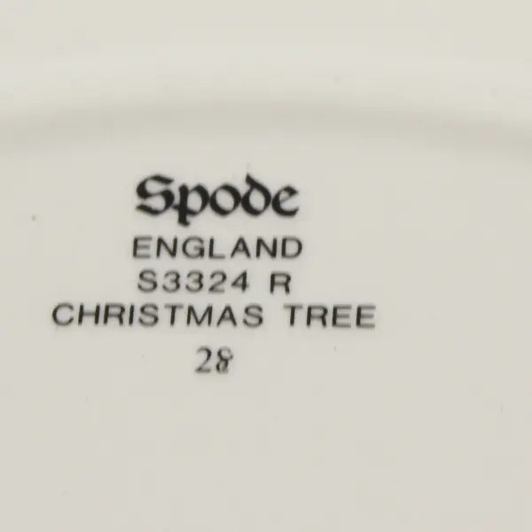 Spode Christmas Tree Pattern Ceramic Dinner Plate Serving Tray 11" Diameter