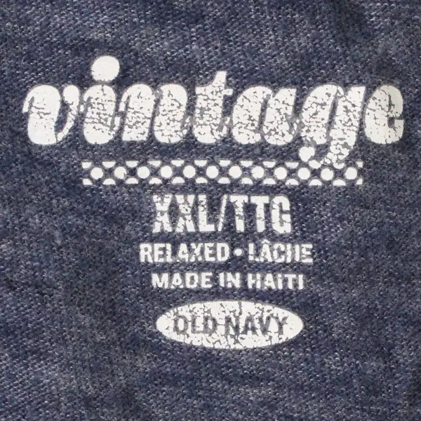 Old Navy Blue Short-Sleeved V-Neck T-Shirt Women's XXL