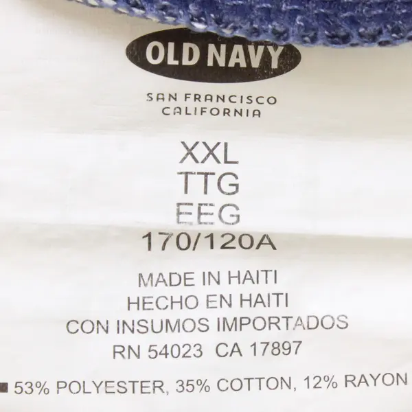 Old Navy Blue Short-Sleeved V-Neck T-Shirt Women's XXL