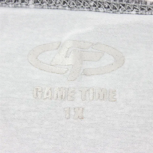 Game Time Sheer Gray Activewear Racerback Tank Top Women's 1X