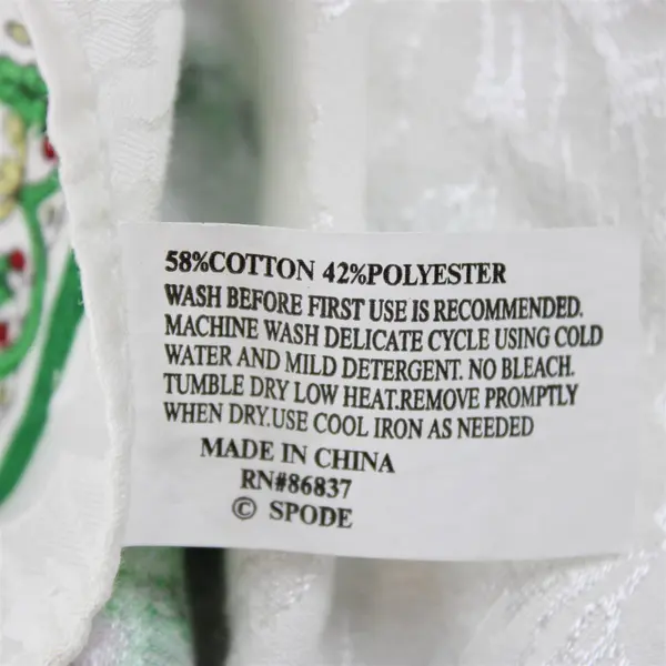 Spode Christmas Tree Patterned Fabric Tablecloth Cotton/Polyester 51" x 68"