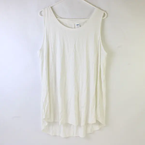 Old Navy Sheer White Tank Top Women's XL Tall