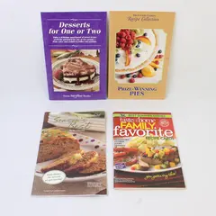 Lot of 4 Paperback Cookbooks - Taste of Home, Pampered Chef, Country Cooking