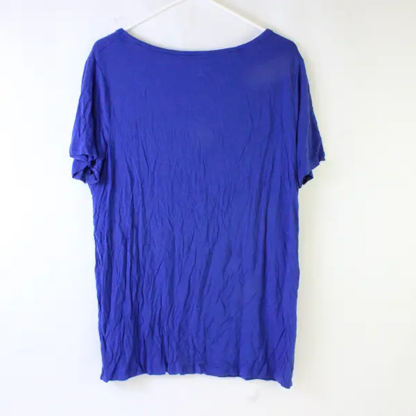 Merona Royal Blue Short-Sleeved V-Neck T-Shirt Women's XXL