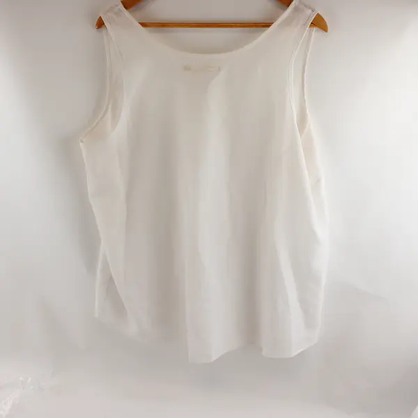 Faded Glory Sheer White Scoop Neck Tank Top Women's XXL 20
