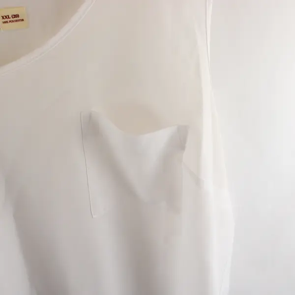 Faded Glory Sheer White Scoop Neck Tank Top Women's XXL 20