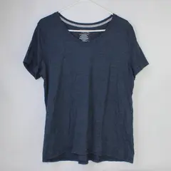 Time And Tru Blue Short-Sleeved V-Neck T-Shirt Women's Size XL 16-18