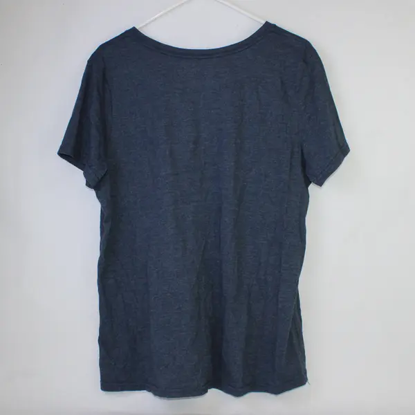 Time And Tru Blue Short-Sleeved V-Neck T-Shirt Women's Size XL 16-18