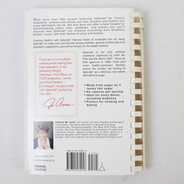 Cooking Healthy with Splenda Cookbook – JoAnna M. Lund 2004 Paperback