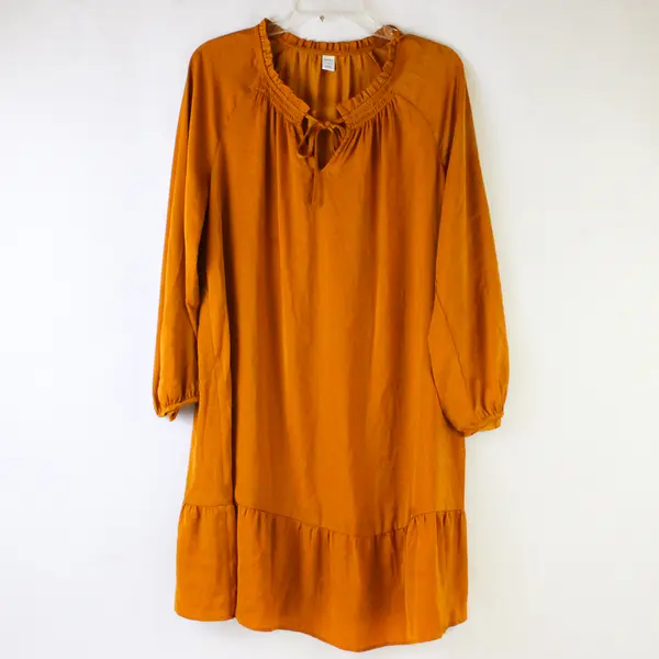 Old Navy Goldenrod Yellow Balloon Sleeve Knee-Length Tunic Dress Women's Large