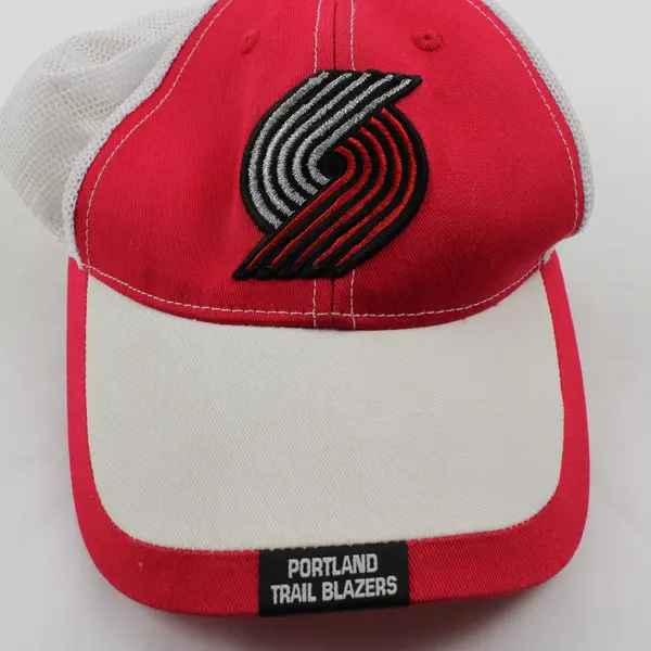 NBA Portland Trail Blazers Red and White Trucker Hat One Size