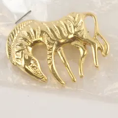 Vintage Gold Colored Zebra Brooch/Pin 