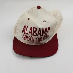 Vintage Headmaster Alabama Crimson Tide Embroidered Snapback Cap One Size FLAWED