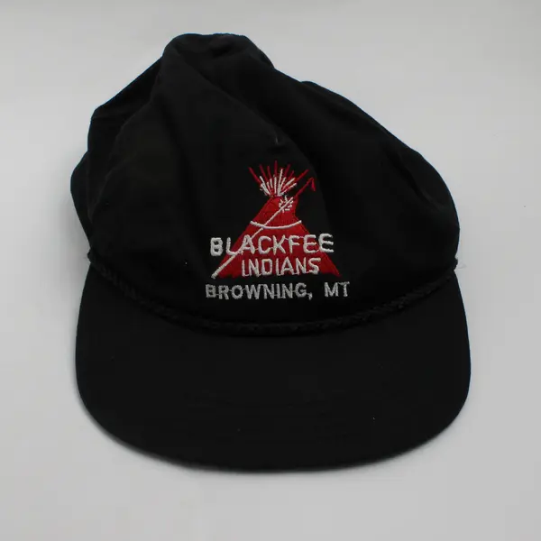 VTG Langenberg Blackfeet Indians Browning MT Black Baseball Cap One Size