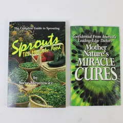 Lot of 2 Books: Sprouts The Miracle Food & Mother Nature's Miracle Cures
