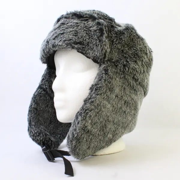 Dorfman Pacific Co. Gray Faux Fur Trapper Hat Size Large