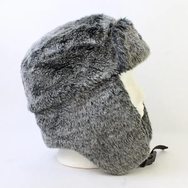 Dorfman Pacific Co. Gray Faux Fur Trapper Hat Size Large