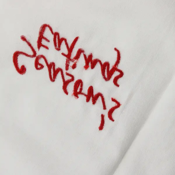 Hallmark White W/ Red Embroidered "Season's Eatings" Tea Towel 18.5" x 26"