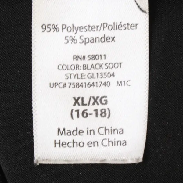 George Solid Black Midi Skirt Women's XL 16-18