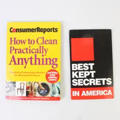 Lot of 2 Books: Best Kept Secrets in America & How to Clean Practically Anything