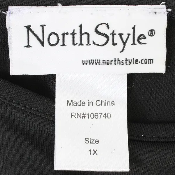 North Style Solid Black Tank Top Women's 1X