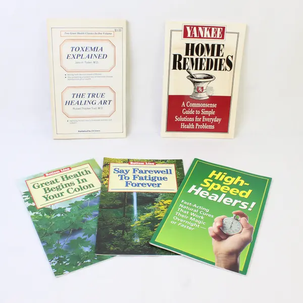 Lot of 5 Health Books - High Speed Healers, Farewell to Fatigue, Toxemia