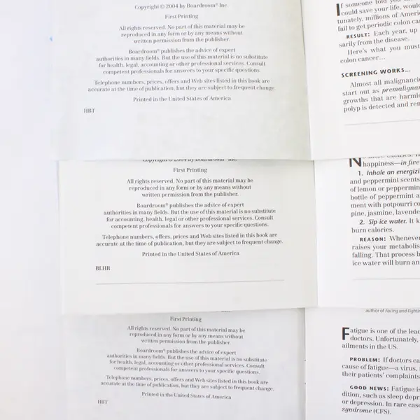 Lot of 5 Health Books - High Speed Healers, Farewell to Fatigue, Toxemia