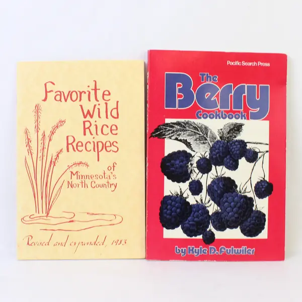 Lot of 2 Cookbooks: Favorite Wild Rice Recipes & The Berry Cookbook