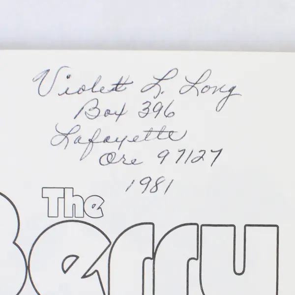 Lot of 2 Cookbooks: Favorite Wild Rice Recipes & The Berry Cookbook