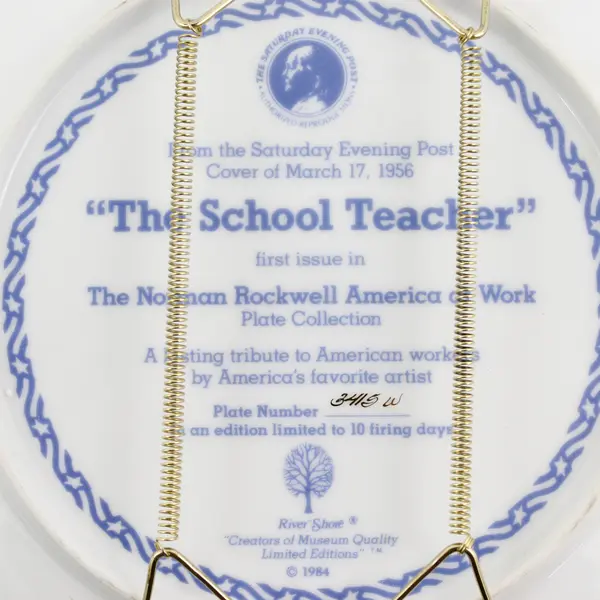 Norman Rockwell Saturday Evening Post Covers The School teacher Plate