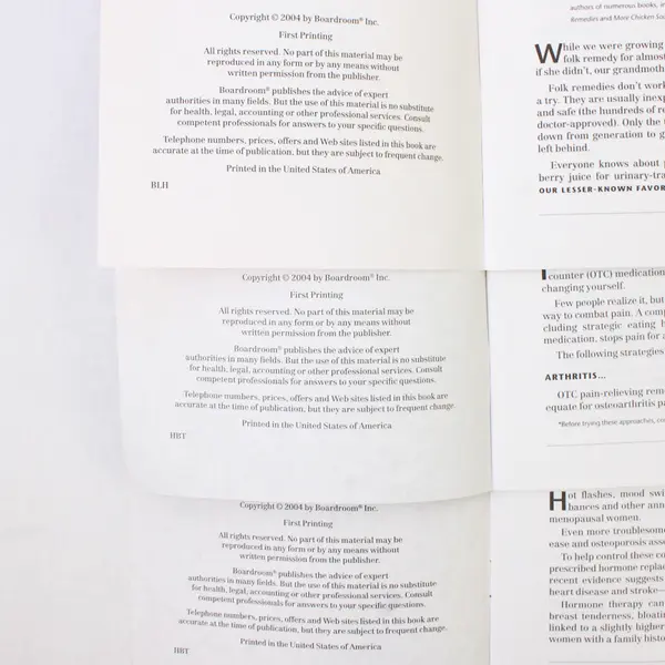 Lot of 5 Health & Wellness Books - Menopause, Pain Free, Home Remedies