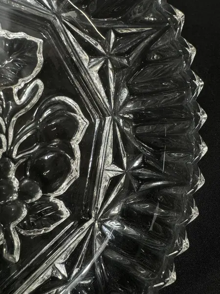 Vintage Federal Glass Pioneer Nappy Dish 5.25" Clear Ribbed Bowl